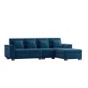 L Shape Sofa #ST-LS25 - Navy Blue