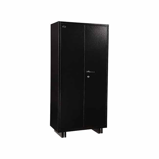Mild Steel Two Door One Part Almirah - Black