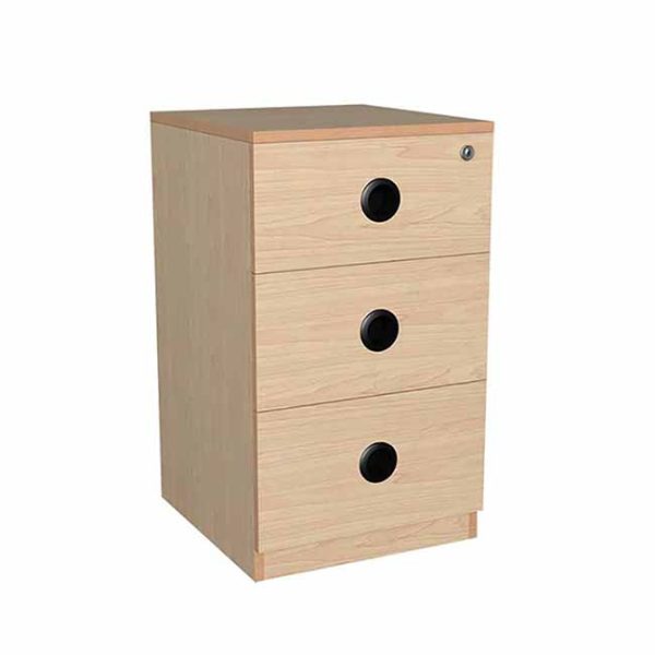 LB Beach 3 Unit Central Lock Mobile Drawer