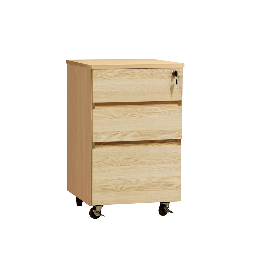 LB Beach 3 Unit Central Lock Movable Mobile Drawer